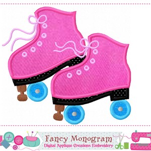 Rollschuh Applikation Maschinenstickerei Design 1637