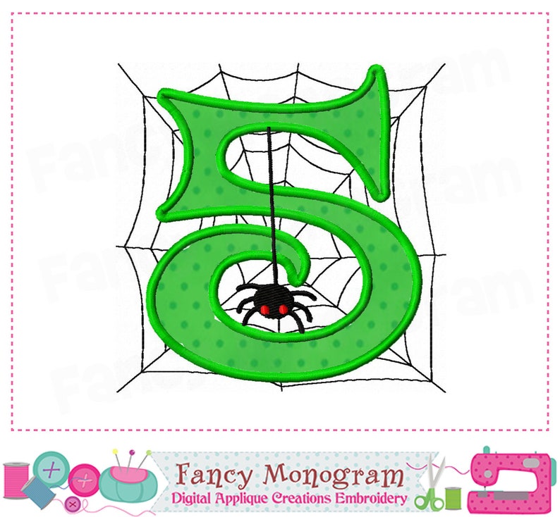halloween numbers applique spider numbers embroidery etsy