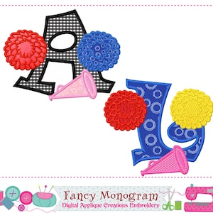 Cheerleader Embroidery Font - Sports Alphabet Letters design -2244