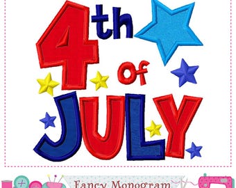 Independence Day Machine Embroidery Applique Design - 4th July Patriotic design -10