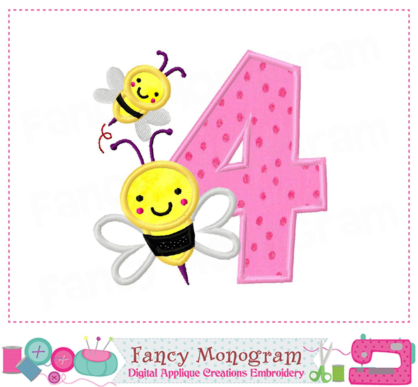Numbers Bumble Bee Applique Design Machine Embroidery -1557 - Etsy