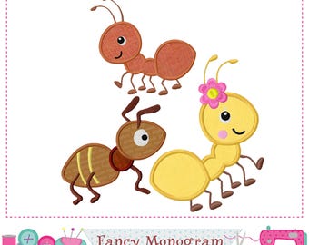 Ant Applique Embroidery - Easter Spring Design -1937