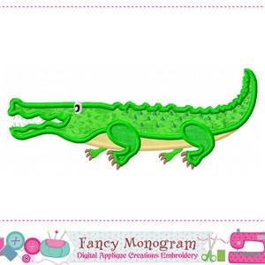 Crocodile Alligator Machine Embroidery Applique Design - embroidery file -2297