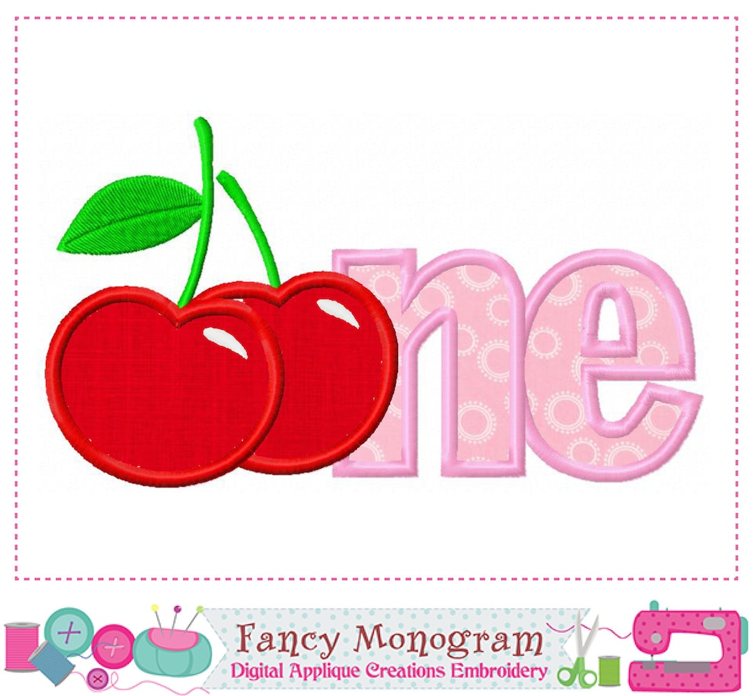 Cherry Embroidered 2pcs main image 0