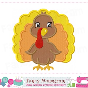 Embroidery Design for Thanksgiving Turkey, Digital Download - INSTANT DOWNLOAD FILE -2110A