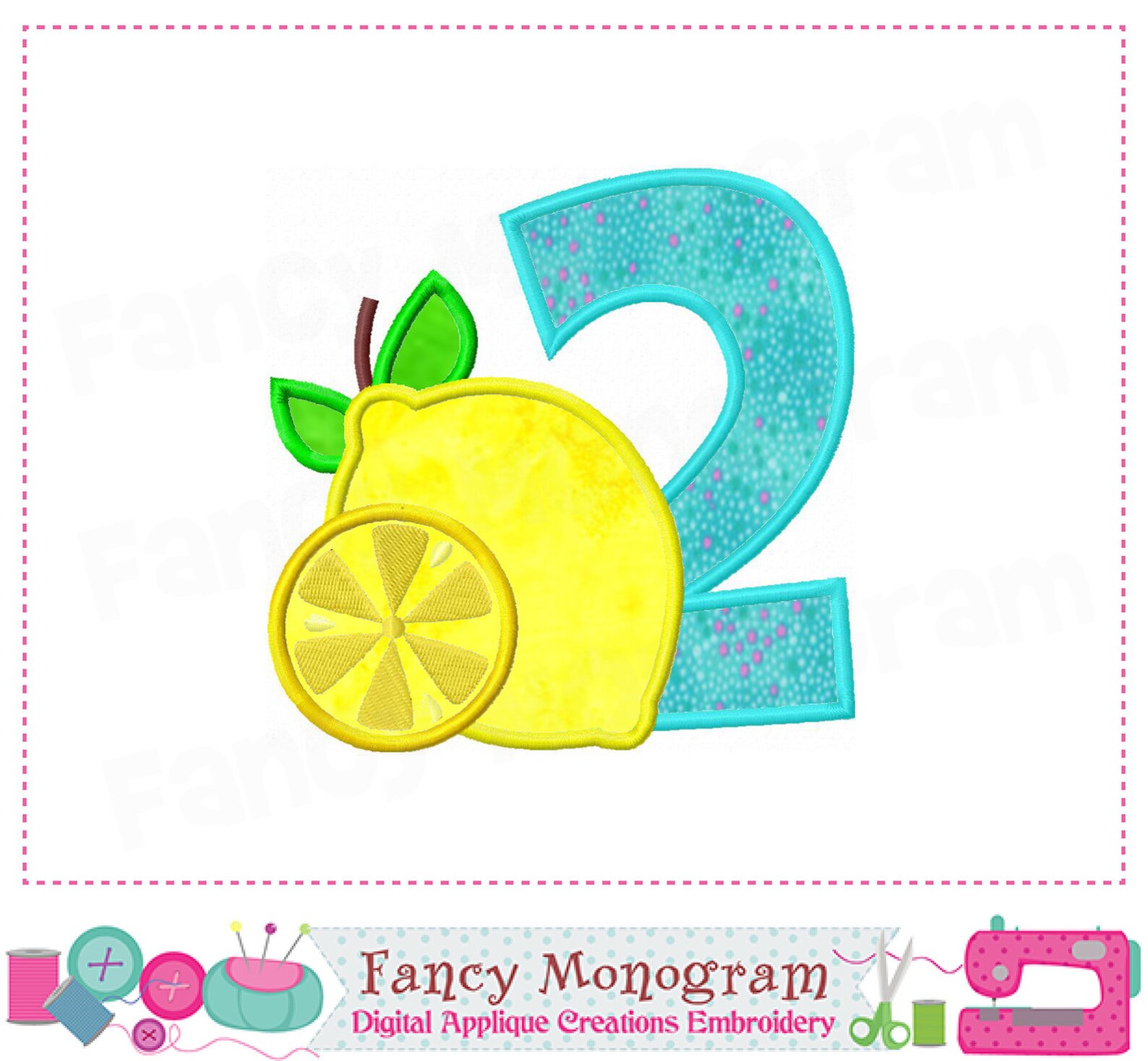 Lemonade Numbers Embroidery Summer Numbers Applique Etsy