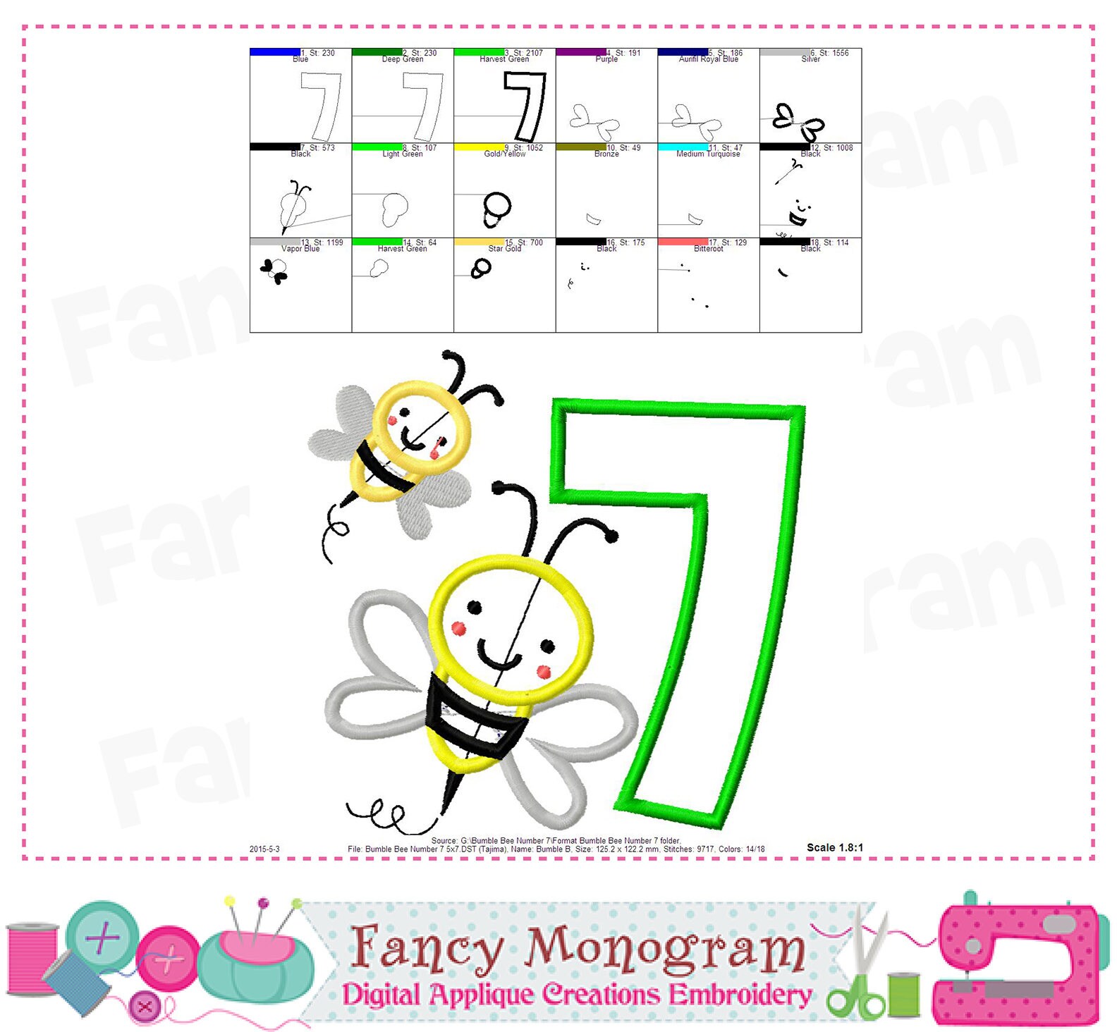 Numbers Bumble Bee Applique Design Machine Embroidery -1557 - Etsy