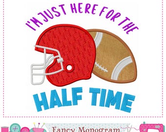 Super Bowl Applique Bow Design: THE HALF TIME Embroidery -2512E