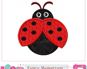 Lady Bug Applique Embroidery Design - Spring Machine Embroidery Pattern -231J