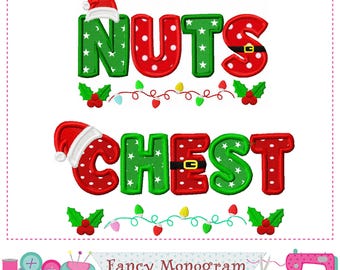 Kastanien-Applikationsstickerei – Weihnachtliche Familienkleidung – 2512CN