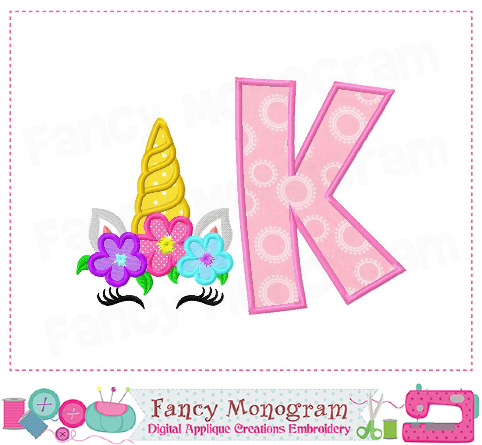 Unicorn alphabet embroidery unicorn letters applique  etsy