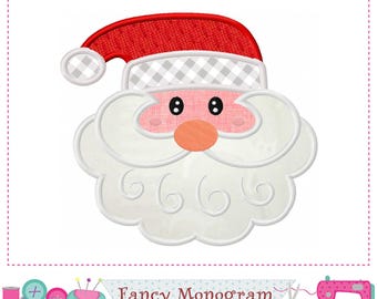 Festive Santa Claus Applique Embroidery Design - Christmas Machine Embroidery -258SC