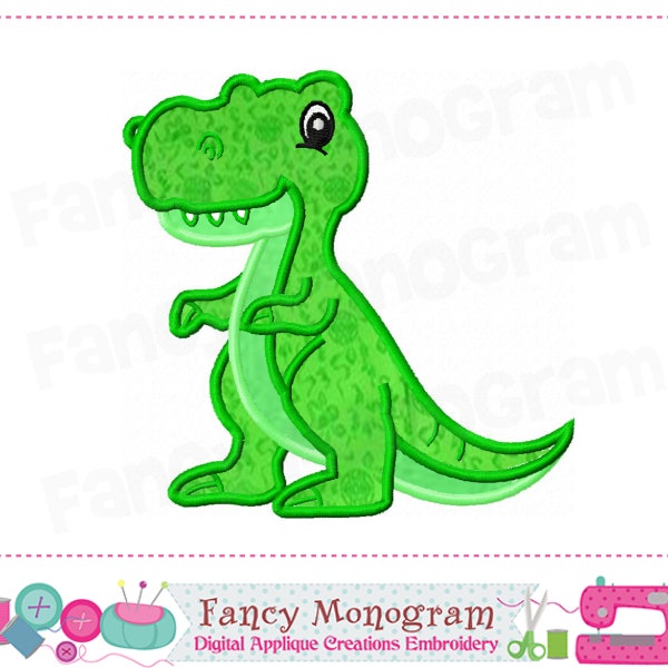 T-Rex Dinosaur applique embroidery design - Tyrannosaurus design - Birthday party Animal babies embroidery design - machine embroidery