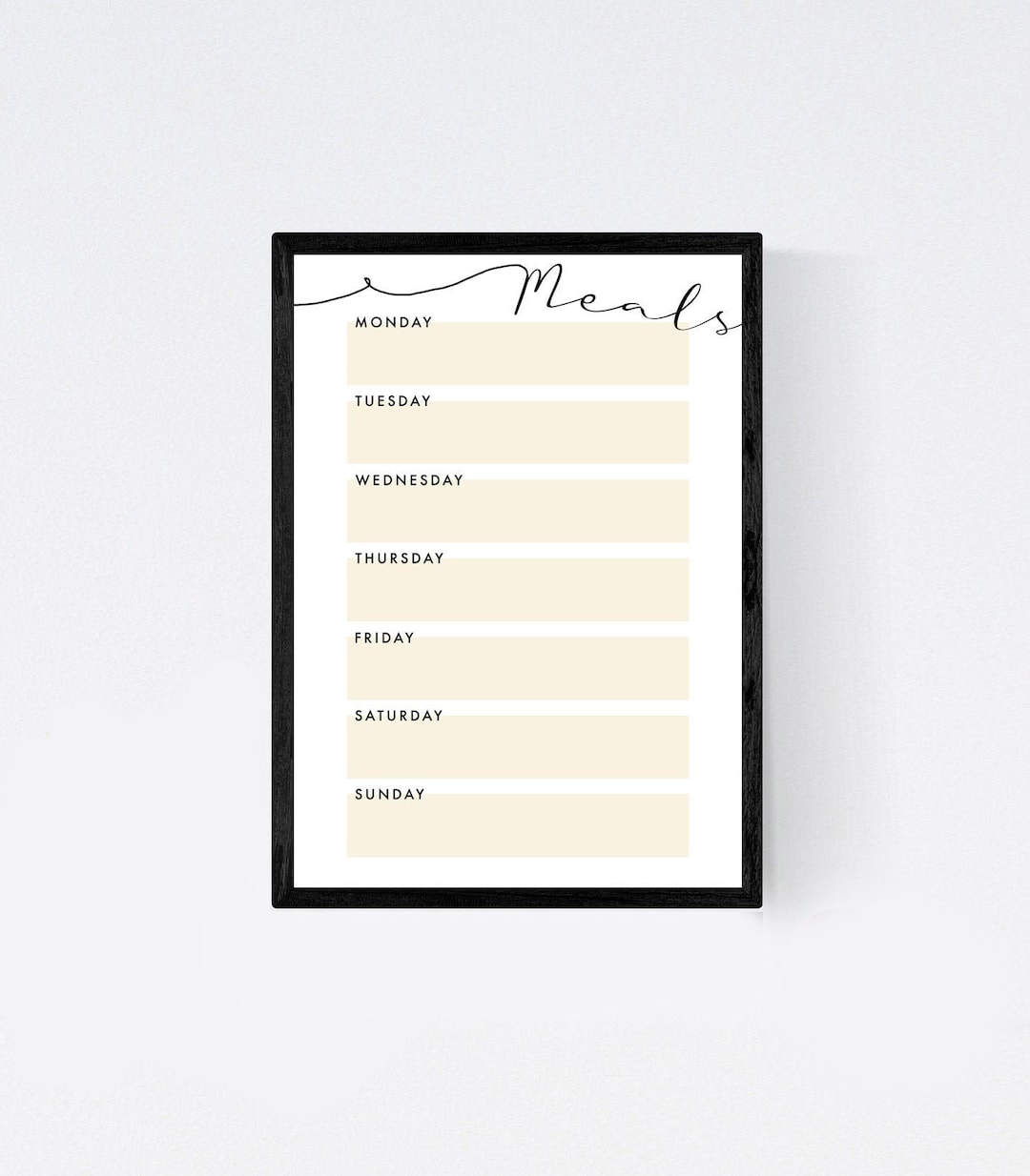 Printable Weekly Meal Planner Minimalist Digital Instant - Etsy