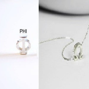 Phi Schmuck .Sterling Silber Phi Halskette. Griechischer Buchstabe Halskette, Phi Halsband, Abschlussgeschenk Phi .Sorority Little Big Gift