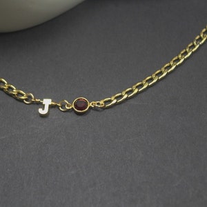 Joyería de piedra de nacimiento inicial personalizada. Collar de cartas. Regalo de collar de cumpleaños. Custom Initial Bracelet.coach regalos guardería niñera