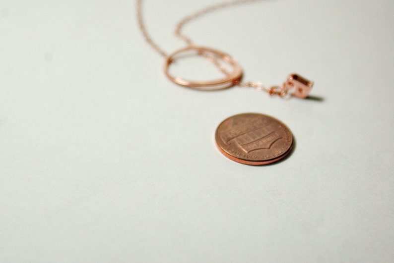 Eternity Love Necklace set,Personalized bridesmaid gift set,Letter.Initial,Name.Rose Gold Circle Charm,Pink Gold Ring Pendant,Karma Necklace