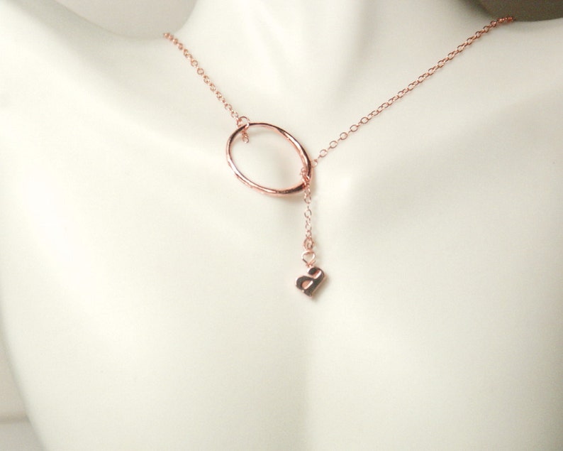Eternity Love Necklace set,Personalized bridesmaid gift set,Letter.Initial,Name.Rose Gold Circle Charm,Pink Gold Ring Pendant,Karma Necklace