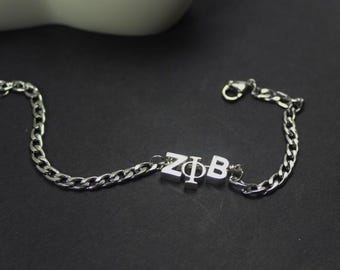 Three Initials Necklace or Bracelet, Personalized 3 English or Greek Letters, Waterproof Chain, Gift for Brothers, Son's Graduation necklace
