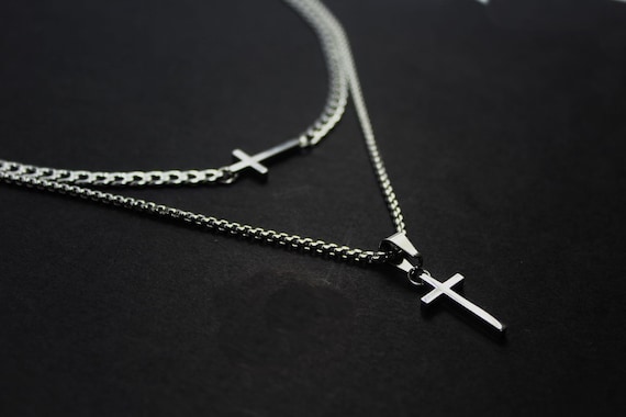 Double Cross Chain Necklace | Handmade Jewelry | Cara O Sello Brand