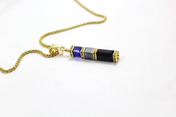 Birthstone necklace for him best sale