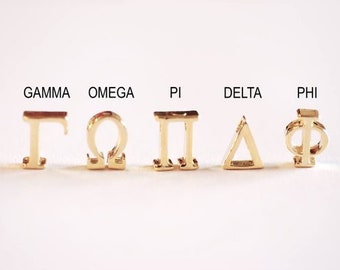 Gold  Delta necklace, Greek Sorority Jewelry.Greek Letter Necklace.Delta Jewelry.Delta initial jewelry. gold greek Delta jewelry.