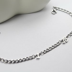 Personalized number bracelet, Multi number charm bracelet, custom date bracelet,   birthday number bracelet, anniversary number bracelet,