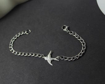 Dove bracelet, Peace sign jewelry. Bird Dove Necklace, Peace Symbol Holy Spirit .Protection Necklace .Gift for Her .Mother birthday gift .