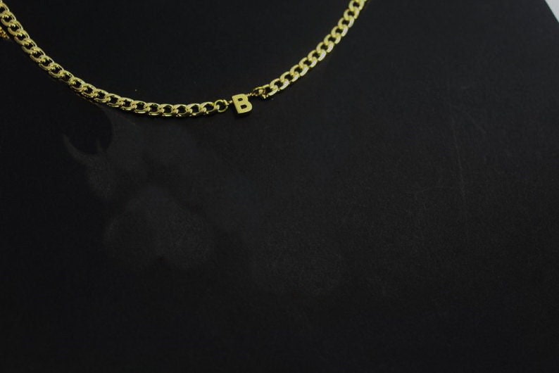 Gold Letter Men Jewelry. Personalized Men Necklace Men's Etsy