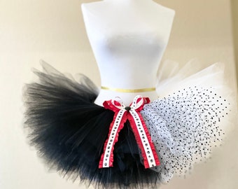 Cruella De Vil Tutu, Run Disney Costume, Disney Villains Costume, 101 Dalmatians Tutu, Run Disney Tutu, Disneyland Halloween Half Marathon