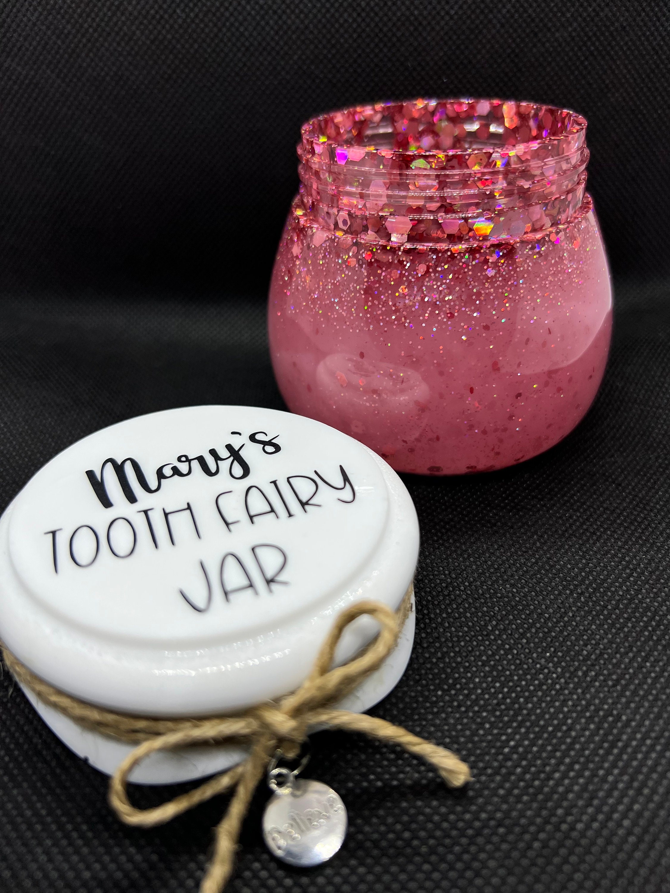 Teeth In Jar Tooth Fairy Jars, Lost Tooth, Baby Teeth Keeper, Sparkly Jar, Storage ...