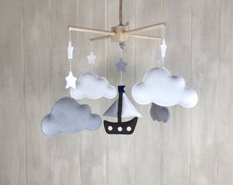 Mobile Baby Boat Mobile Baby Crib Mobile Boats Mobile Etsy