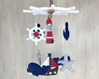 Baby Mobile Nautical Mobile Ocean Mobile Baby Mobile Etsy