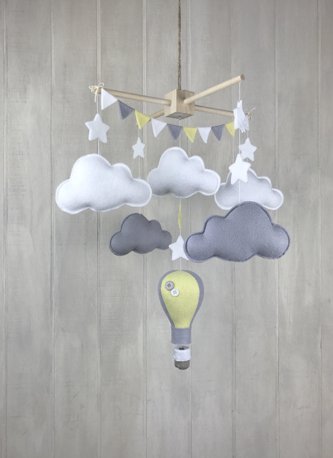 Baby mobile hot air balloon mobile crib mobile cloud Etsy