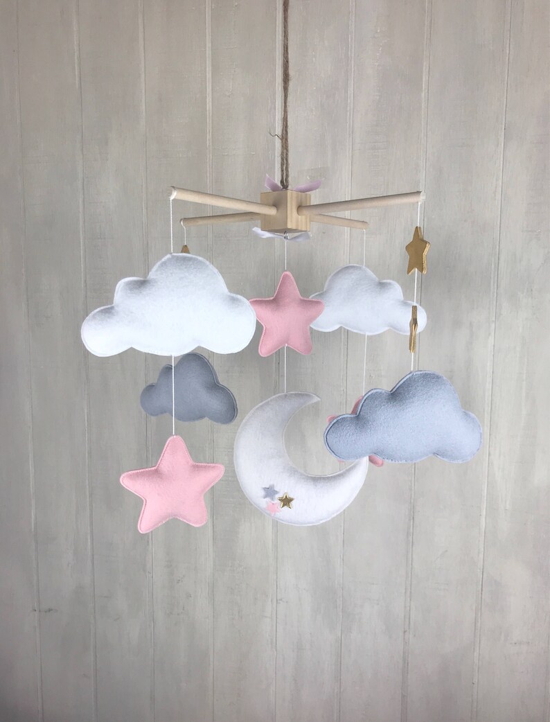 Baby mobile moon mobile crib mobile nursery mobile Etsy