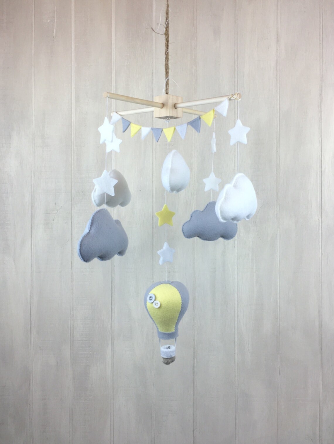 Baby mobile hot air balloon mobile crib mobile cloud Etsy