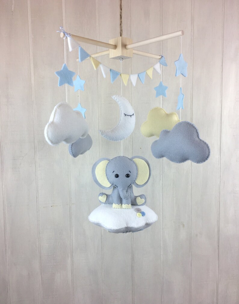Baby mobile elephant mobile cloud mobile star mobile Etsy