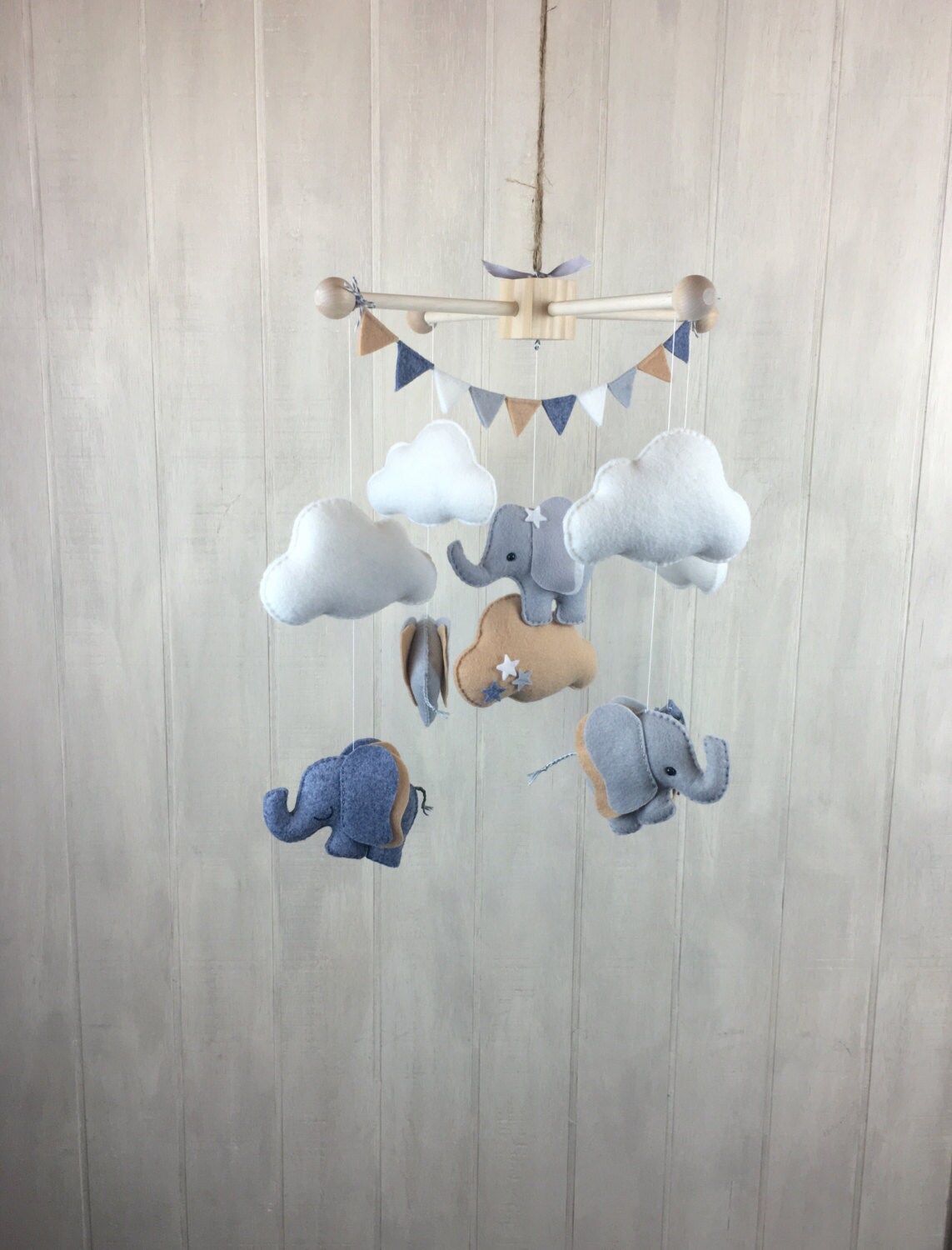 Baby mobile elephant mobile cloud mobile star mobile Etsy