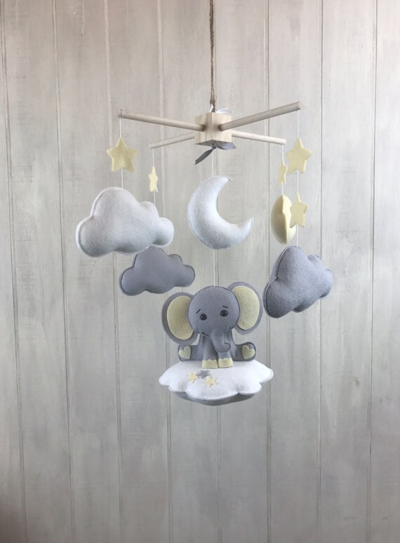 Baby Mobile Elephant Mobile Baby Crib Mobile Cloud Etsy
