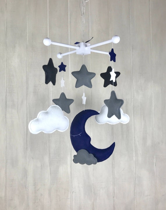 moon and stars crib mobile