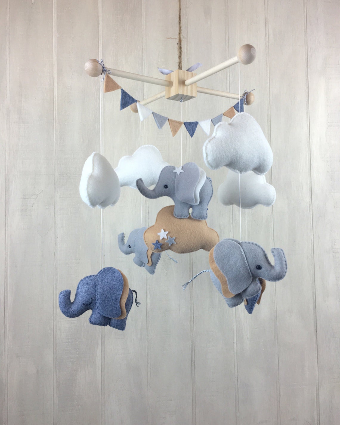 Baby mobile elephant mobile cloud mobile star mobile Etsy
