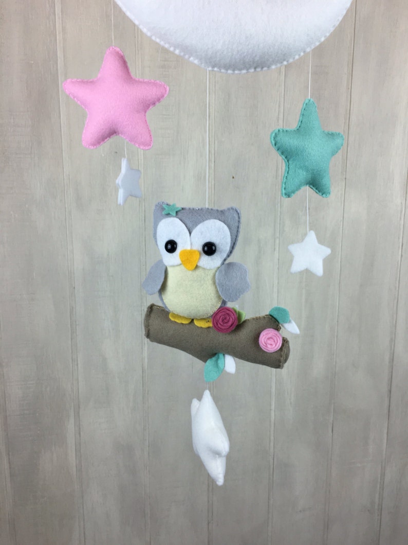 Baby Crib Mobile Owl Mobile Nursery Decor custom colors Etsy