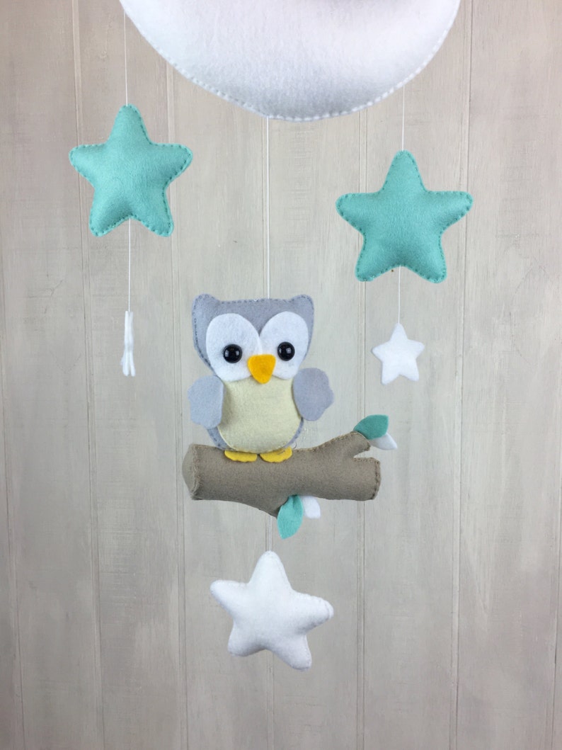 Baby Crib Mobile Owl Mobile Nursery Decor custom colors Etsy