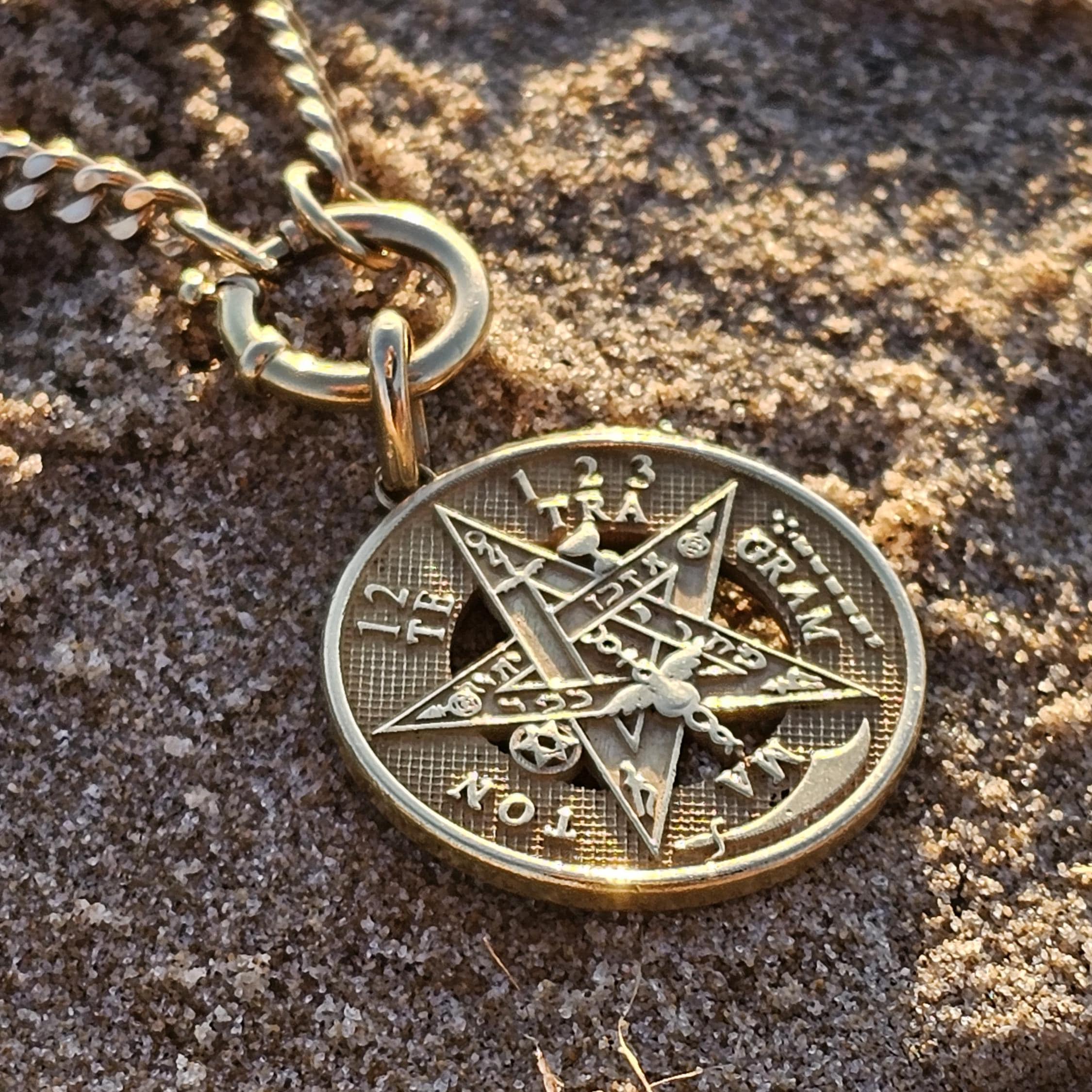 Tetragrammaton Pentagram Pendant Amulet, protection, power SMALL 20mm