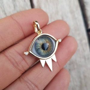 Spike Eye Anhänger Wimpern Charme Diamanten