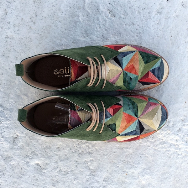 bottines femme multicolores