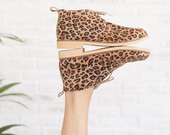 Leopard booties for woman