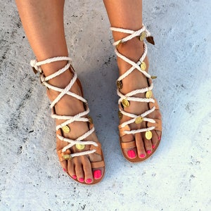 Woman sandals/Lace up Leather sandals/handmade sandals/gladietor /wedding lace up sandals /aelia