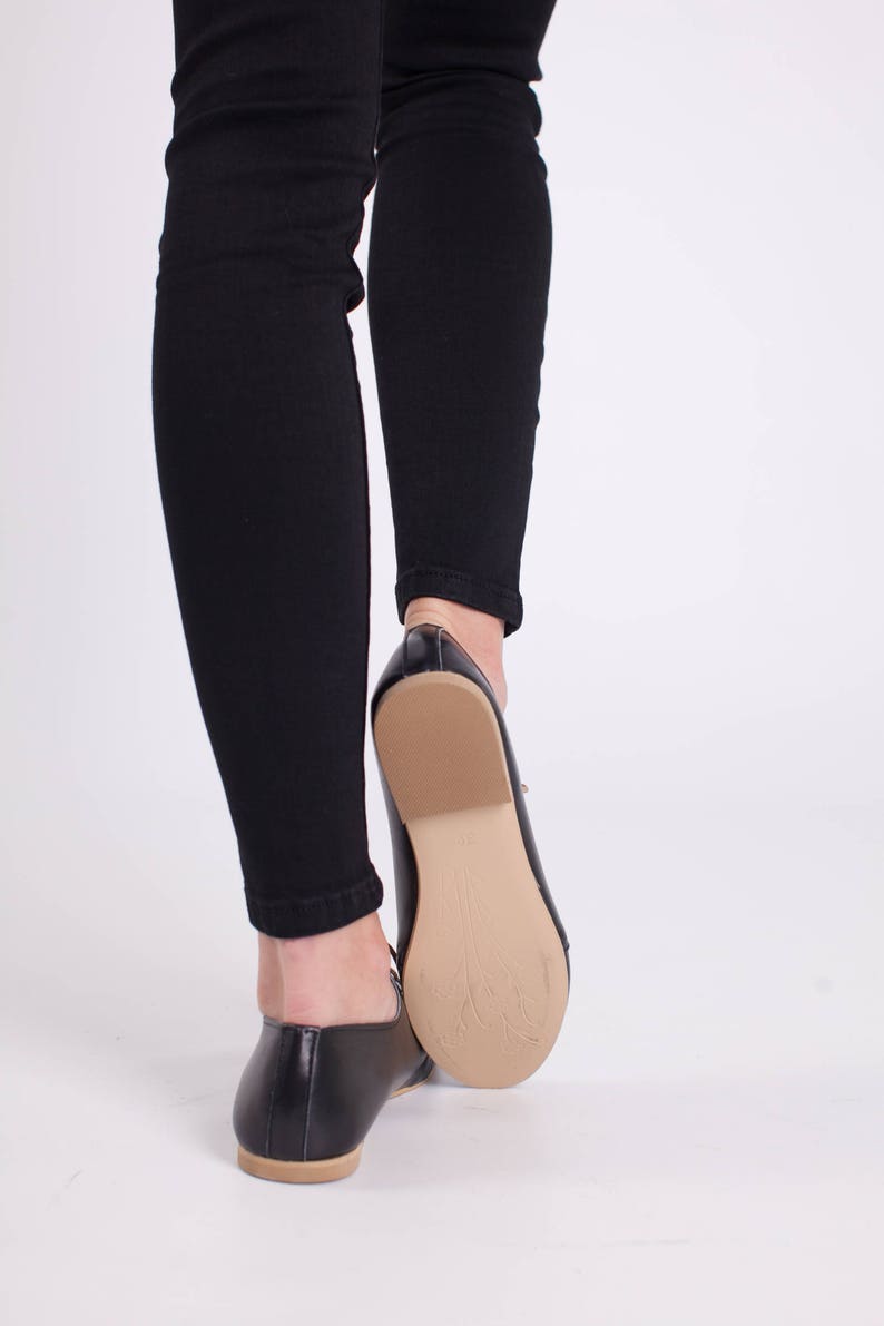 Black Oxford Woman Shoes/Black Leather Shoes/Leather Shoes/Oxford flat Shoes/Flat Shoes/Black Leather Shoes/Unique Shoes/Ties shoes image 7