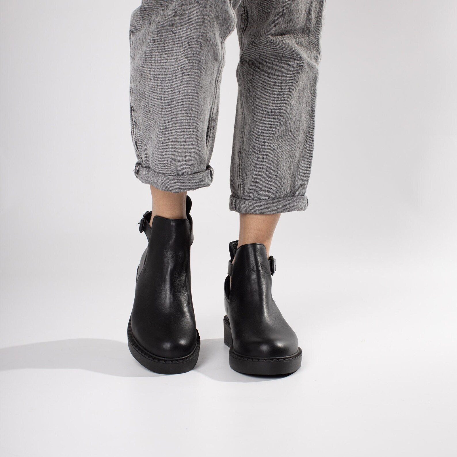 open ankle boots